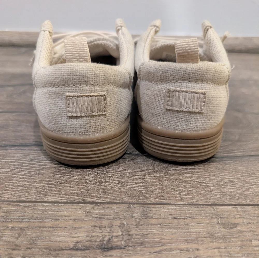 Gap Size 10 Toddler Boy Boat Shoes Slip On Loafers Tan Cream Easter Spring